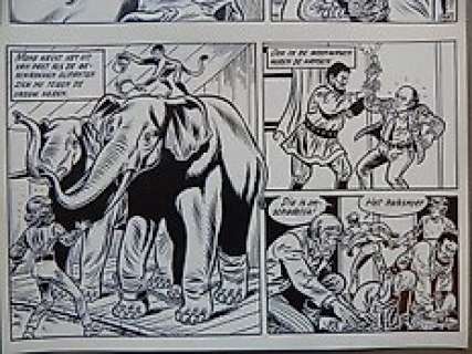 Jeff Broeckx + Studio - Sloeber 12 - Originele pagina (p.14) - Golden Johnny - met inkleuring - (1985)