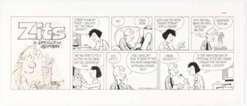 Jerry Scott and Jim Borgman Zits Sunday Comic Strip Original Art dated 1-16-05 (King Features Syndicate, 2005). | Heritage