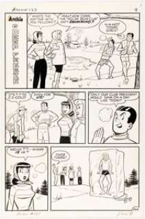 Harry Lucey and Terry Szenics Archie #127 Complete 1-Page Story "Deep Freeze" Original Art (Archie, 1962). | Heritage