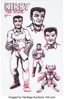 Kevin Eastman Teenage Mutant Ninja Turtles Mirage Comics Kirby Toy Packaging Concept Sketches Original Art (NECA, 2024). | Heritage