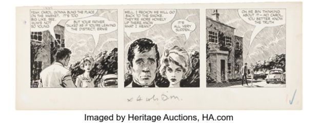 David Wright Carol Day #1235 Daily Comic Strip Original Art (London Daily Mail, 1960). | Heritage