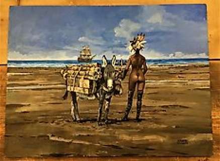 Michel Faure - Dessin original - Gouache - Thème Voyage XVII eme siècle - 17th century journey - (2015) | Catawiki