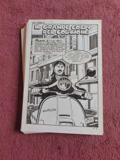 Attualita nera 6 - 90 planches originales - il grande colpo del coglione - Loose page - (1988) | Catawiki