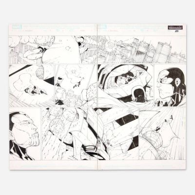 Khoi Pham And Danny Miki | Mighty Avengers #14 Story Pages 4 and 5 Original Art (Marvel Comics, 2007) | Landry Pop Auctions