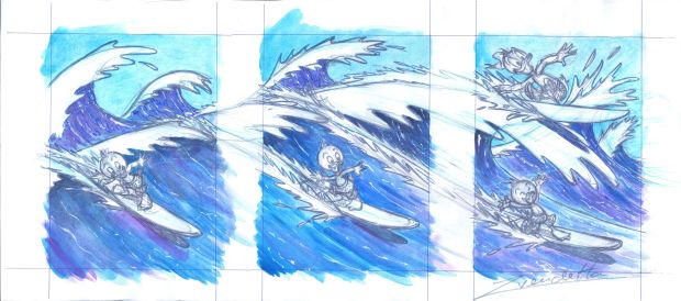 Huey, Dewey & Louie – Surfing the Big Waves | Corner4art
