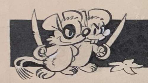 Macherot, Raymond - Dessin original - Chlorophylle - Les Frères de la côte - (années 1950) | Catawiki