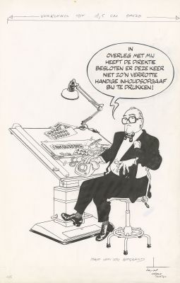 Van Den Boogaard | Léon-la-terreur à la table à dessin | Galerie Champaka