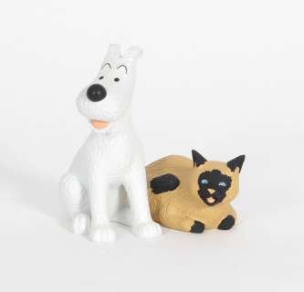 Hergé | MOULINSART RESINE : Tintin, 45947, Milou et le cha… | Banque Dessinée