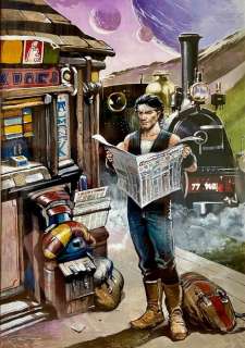 Vos, Jorg de - Origineel schilderij - Storm - Gemaakt voor het Noord Hollands Dagblad - (2012) | Catawiki