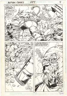 Jackson "Butch" Guice - Action Comics #684 p4 (Death of Superman)