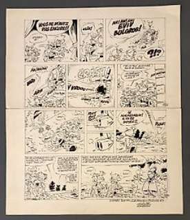 Glaudel, Paul - Planche originale + film d‘impression - Hommage Ã  Spirou et Fantasio