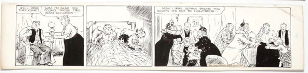 Cap Stubbs and Tippie Original Ink Daily Comic Strip Art Signed and Drawn by Edwina Dumm AM03 | Charles Scott Gallery