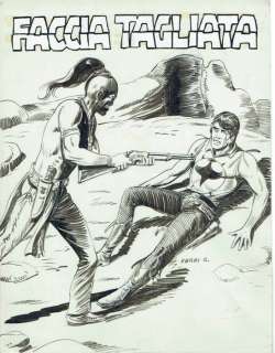 Zagor n. 234 (285) - original cover "Faccia tagliata" - Loose page - (1985)