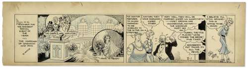 Chic Young Hand-Drawn ’’Blondie’’ Comic Strip From 1932 Titled ’’The Curtain Call’’ -- Dagwood Is on the Verge of Marrying Blondie’s Roommate Irma! | Nate Sanders