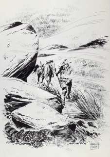 Tex - F. Fusco - original artwork "Nel Deserto delle Terre Salate" - Firmata - Loose page | Catawiki