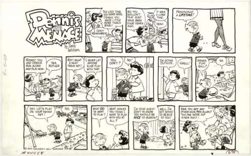 117: Ketcham Dennis the Menace 1969 original comic art | Russ Cochran