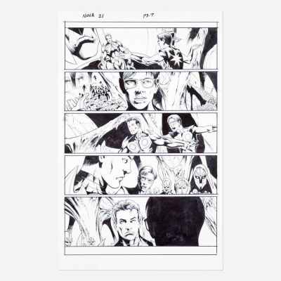 Wellington Alves and Scott Hanna, Nova #21 Story Page 7 Original Art (Marvel comics, 2013) | Landry Pop Auctions