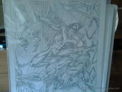 NIGHTWING.PIEZA DE PRESENTACIÓN.JACK JADSON(52, HAWKMAN) PÁGINA ORIGINAL ART COMIC