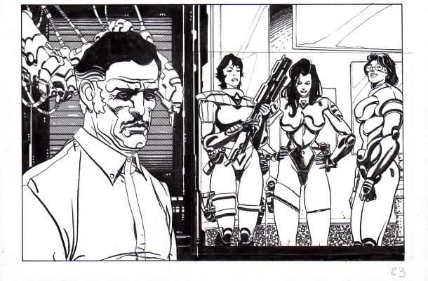 Roberto de Angelis | Cronache del Futuro (Albetto allegato a Nathan Never Speciale n.5): May, April, July e Donald Frayn | Tavole Originali