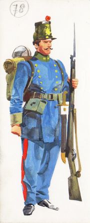 Ferdinando Tacconi | Uniforme Regno di Sardegna: Fanteria 1843 | Tavole Originali