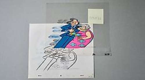 "Mother Goose and Grimm"(Grimmy) by Mike Peters - Original Animation Production Cels with Drawing - First edition - (1992/1991)