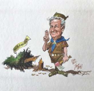 Jack Davis - Original Cartoon (Large Aquarel) by Jack Davis - Unique copy | Catawiki