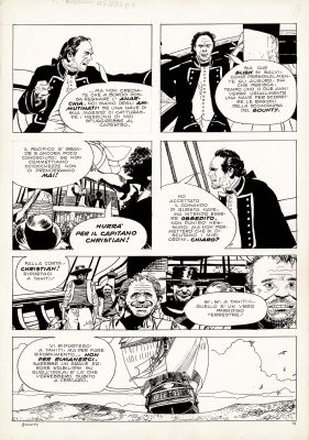 Attilio Micheluzzi | Gli ammutinati del Bounty p.14 | Tavole Originali