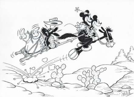 Millet - Original Drawing - DIN A3 - Mickey & Minnie Mouse | Catawiki