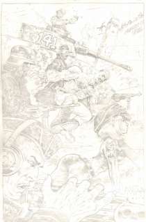 Steve Mannion - Nazis Attacking the Alamo County Jail Pencil Piece - Super Sexy Babe - 2014 Signed