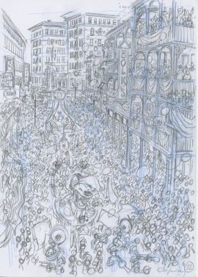 Juanjo Guarnido | Blacksad Tome 4, Crayonné Planche 32, 2010 | Galerie 9ème Art