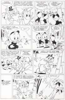 Van Horn (William) | Oncle Picsou, planche n°6 Ã  l’encre de Chine… | Banque Dessinée