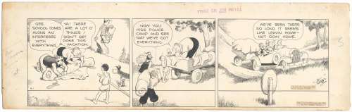 Frank King | King - Gasoline Alley Original Daily Strip 9/1/1934 NO RESERVE! | Russ Cochran