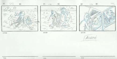 STORYBOARD DIBUJO ORIGINAL MORTADELO Y FILEMON (112) - SERIE ANIMACION - Clever & Smart
