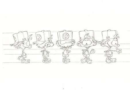 D’après Midam | Kidpaddle - Mine de plomb . 7 dessins. - (2002) | Catawiki