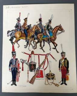 Funcken, Fred & Liliane | Funcken, Fred & Liliane - Dessin original couleur - Russies les Hussards - (1969) | Catawiki