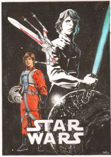 Julien Hugonnard-Bert - Star Wars Luke Skywalker Color Piece - 2013 Signed
