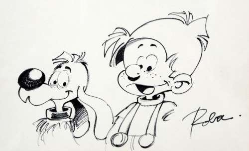 Roba | Boule et Bill, illustration au feutre sur papier d… | Millon