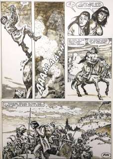 Ernie Chan - 43 X 28 Cm. | Conan de Barbaar - Ernie Chan - Savage Sword of Conan End-page - Exemplaire unique - (1989) | Catawiki
