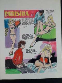 Rino Albertarelli | Parisina - Rino Albertarelli- 1x Illustrazione originale - Page volante | Catawiki
