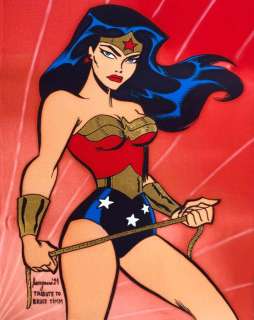 Morgana | Wonder Woman - Tribute to Bruce Timm - Silk Painting - Original Artwork By Morgana - 60 x 42 cm - Éditions mixtes (voir description) | Catawiki
