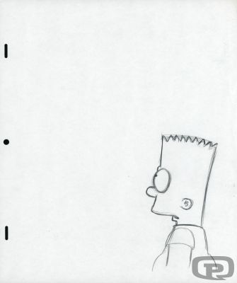 Collective | The Simpsons, Animation Sketches - Bart, Side Profile (Gray) | Pulp’s Art