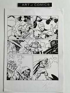 Richard Elson - Spiderman Original art - Tower Of Power Featuring Ant Man & Doctor Doom! - #35 page 8 by Richard Elson (signed) - Page volante - Exemplaire unique - (2008)