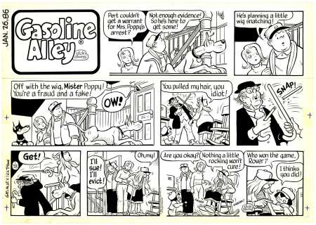 Dick Moores | Moores - Gasoline Alley Sunday Page 1/26/1986 NO RESERVE! | Russ Cochran