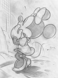 Jaume Esteve, Disney Artist | Minnie and King Kong - Original drawing - Signed by Jaume Esteve - Pencil Art | Catawiki