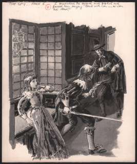 Otway, Leslie | Tales of Long Ago - Originele illustratie in O.I. inkt en aquarelverf - The Spy - Page volante - (1964/1966) | Catawiki