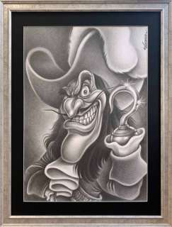 Size : 90 X 68 Cm | Captain Hook [Peter Pan] - Framed Original Drawing - Joan Vizcarra - Pencil Artwork - (2018) | Catawiki