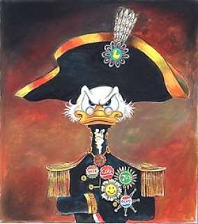 Tony Fernandez, Disney Artist | Scrooge McDuck Inspired By Lord Nelson - Original Painting - Tony Fernandez - 50 x 35 cm | Catawiki