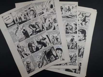 Sergio Tarquinio, Andrea Lavezzolo | Condor Gek II Serie, n. 28 - Sergio Tarquinio, Andrea Lavezzolo - 8x Tavole Originali "Draken Bill Interviene" - Page volante - Exemplaire unique - (1956) | Catawiki