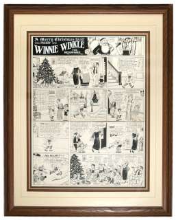 "WINNIE WINKLE" CHRISTMAS SUNDAY STRIP ORIGINAL ART. | Hake’s