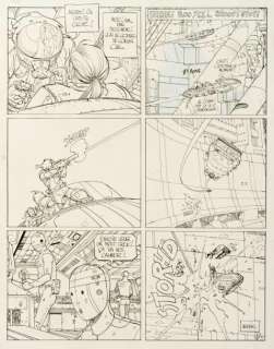 Moebius | L’Incal noir Encre de Chine pour la planche 4 du premier album. | Millon